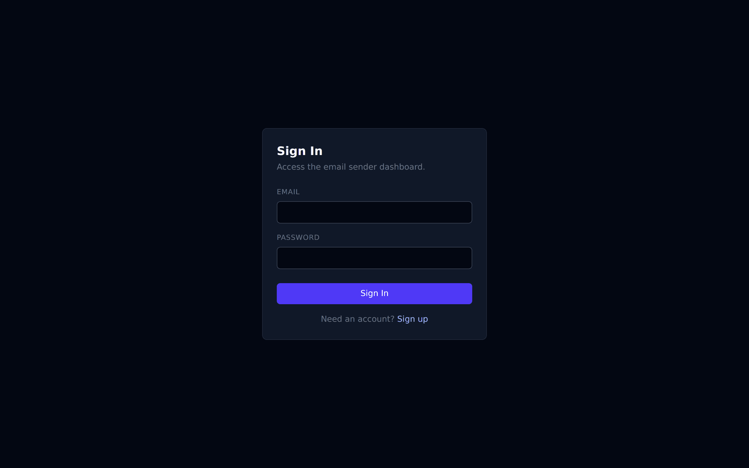 AI Email Sequence Manager homepage screenshot